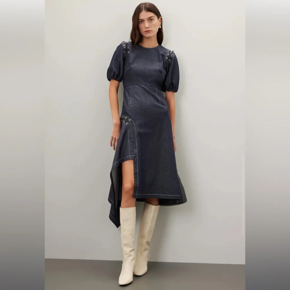 Bibhu Mohapatra Collective Puff Sleeve Midi Dress, RTR